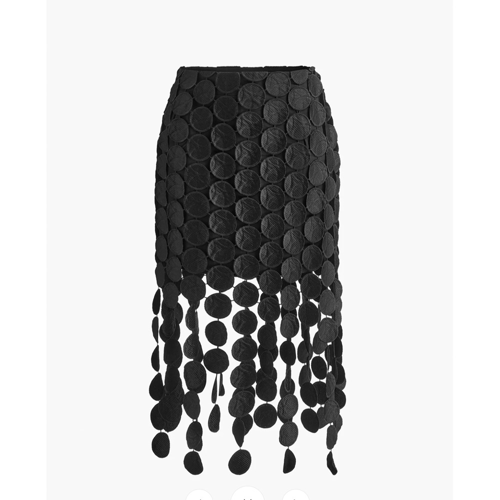 NWT Commense Laser Cut Multi Circle Double Layered Skirt Sz M - Picture 4 of 7